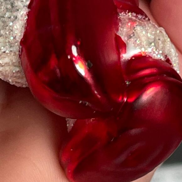 Jump For Joy Mercury Glass Christmas Ornament Child in Santa Suit Vtg Brass Key - Picture 9 of 16